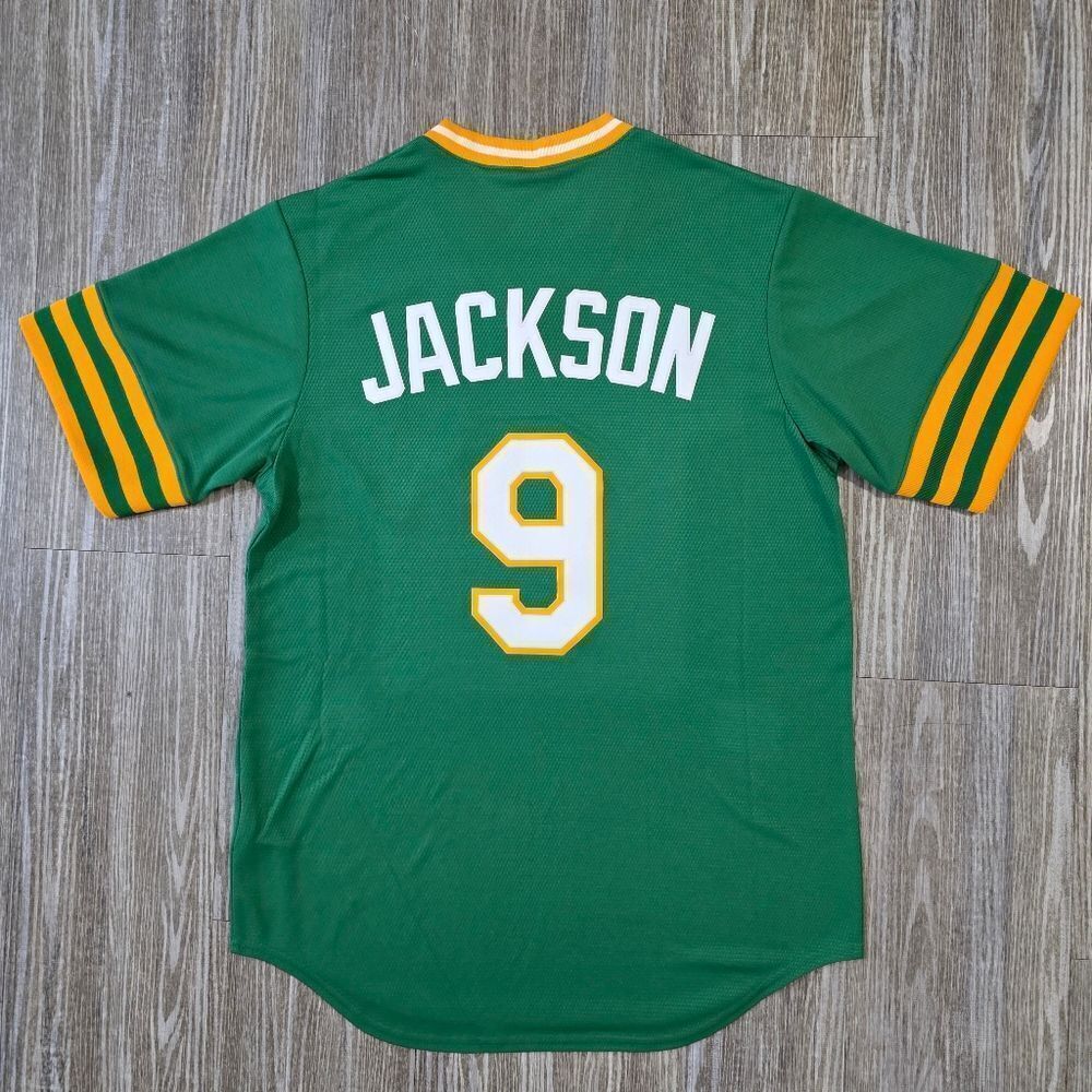 Nike Reggie Jackson Oakland Athletics A's Baseball Jersey Cooperstown Men's M - Picture 2 of 10